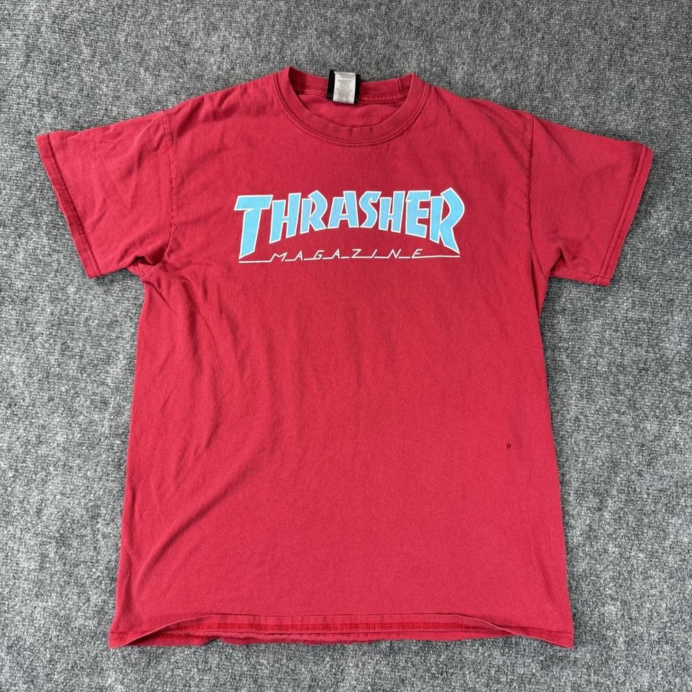 Thrasher Magazine Shirt Mens Medium Red Skateboarding‎ Graphic Tee San Francisco